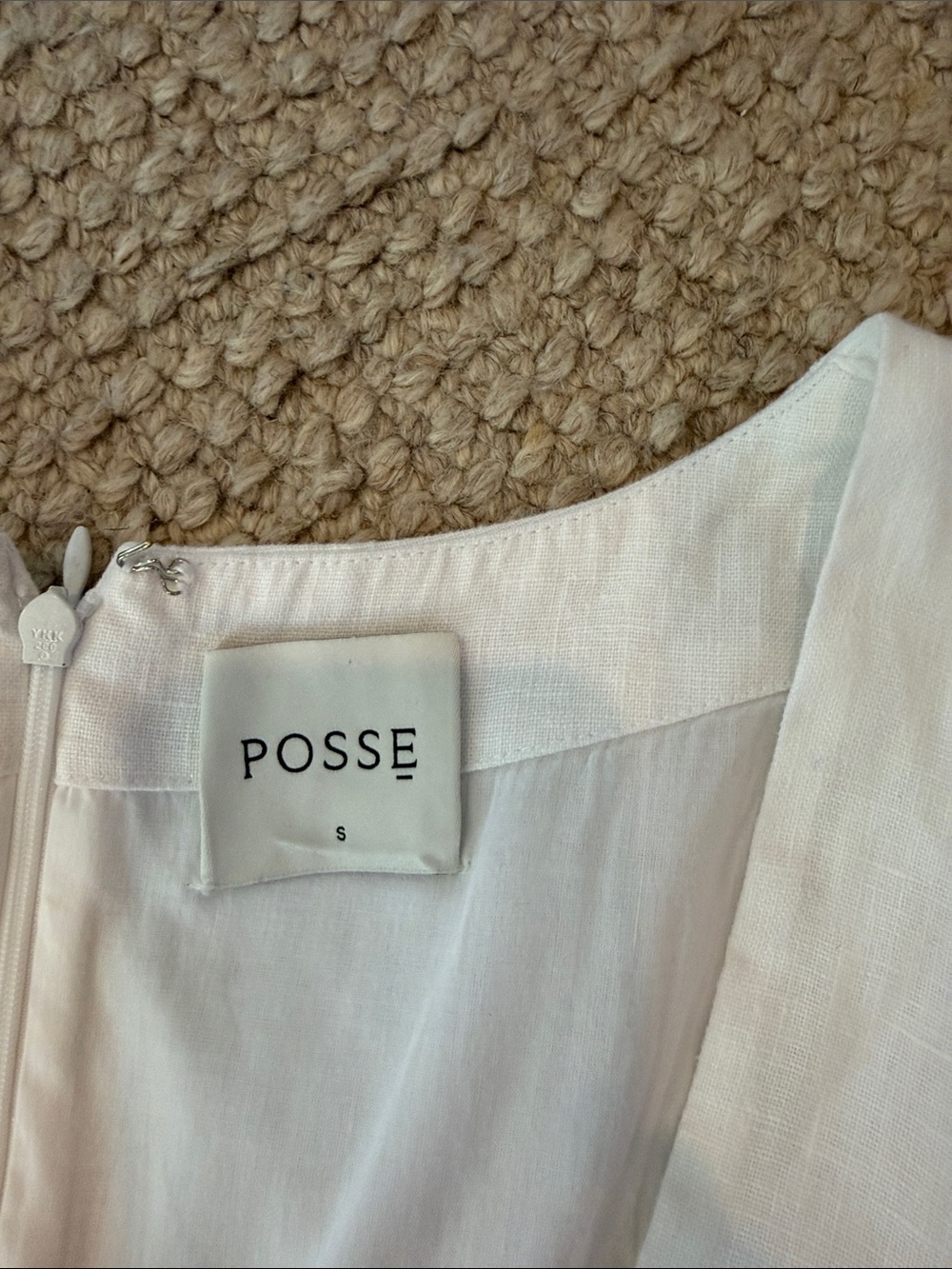 Posse Alice White Square-Neck Linen Midi Dress - Picture 5 of 5